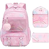 EYRXK Kawaii Backpack Starry Rainbow Bookbag For Boy Girl