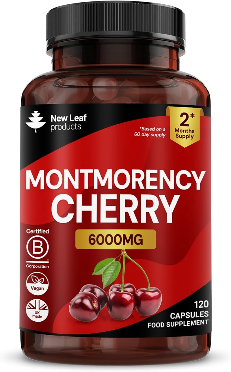 New Leaf Montmorency Cherry 6000mg 120 Vegan Capsules High Potency