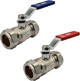 Pipestation 22mm Isolation Valve 2 Pack Red Blue Handles WRAS Approved Large view 5