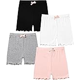 Chicduo 4 Pack Girls Cartwheel Shorts Toddler Girl Bike & Summer Breathable Comfy Under Dress Shorts