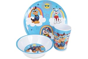 PAW Patrol 3PC Melamine DINNERWARE Set in Gift Box