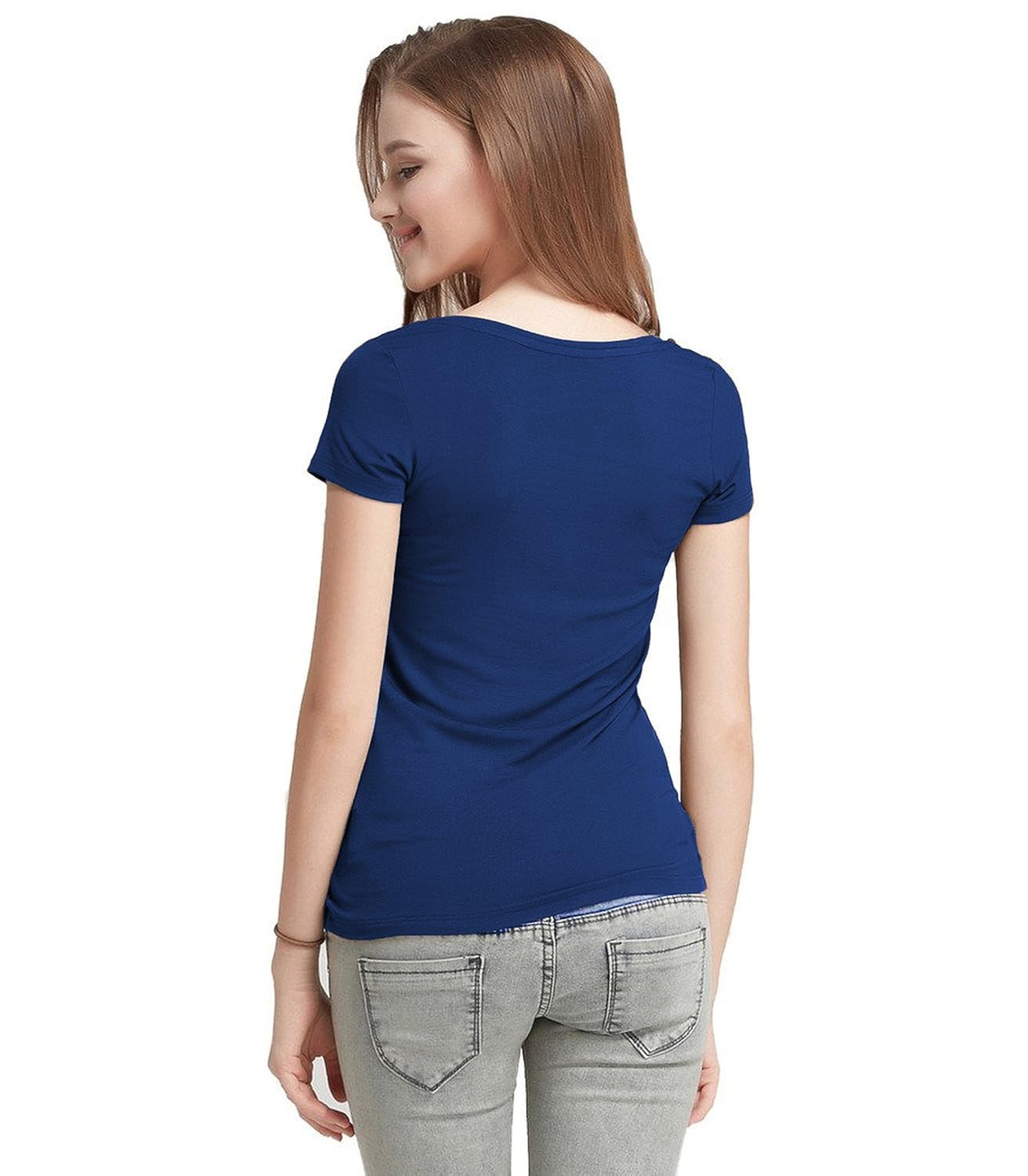 fashion line women's short sleeve t-shirt (navy blue)