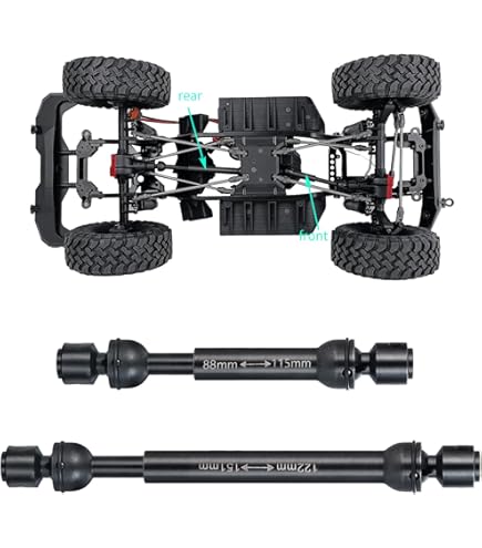 Amazon.com: Hobbyfire Assembly Universal Shafts Front Kit for