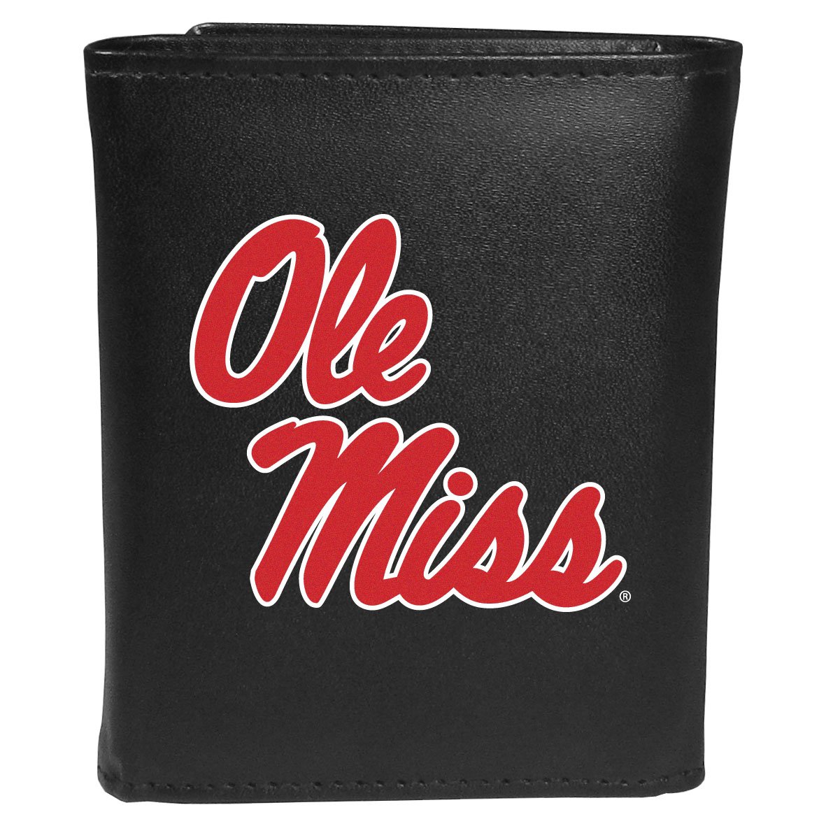 Siskiyou Sports NCAA Mississippi Ole Miss Rebels Tri-fold Wallet Large Logo, Black