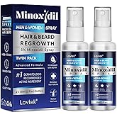 5% Minoxidil for Men Hair, Minoxidil for Women Hair Growth, Minoxidil Spray for Men and Women, Minoxidil 5 Percent Hair Regrowth Treatment 2PCS.