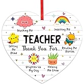 BIZIBAFF Teacher Christmas Ornament - Appreciation Gifts for Teachers, Women & Men - Thank You Gift for Preschool, Kindergarten, Daycare Teacher - End of Year, Retirement, Graduation Present Idea