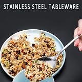 Lanjue 6 PCS Silverware Stainless Steel Flatware Fork Spoon Set Utensils view 5