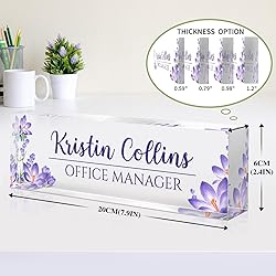 Custom Name Plate for Desk, Acrylic Office Decor