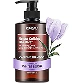 KUNDAL Anti Hair Loss Shampoo with Caffeine – Scalp Revitalizing for Thinning & Volumizing & root Strengthening – Sulfate-Free Korean Hair Care, White Musk, 16.9 fl oz (500ml), Stocking Stuffers