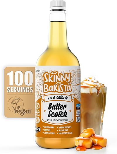 The Skinny Food Co Butterscotch Syrup Zero Calorie 1L Sugar Free