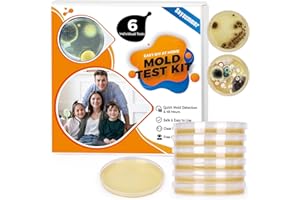 SAYSUMMER Mold Test Kit for Home Testing: 6 Counts DIY at Home Mold Test for Air Quality Object Surface and HVAC Indoor Detect Black Mold and More