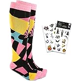 Nightmare Before Christmas Knee High Socks for Girls - Bundle With 1 Pair of Sally Socks, Shoe Size 4-10 Plus Stickers | Clothing for Girls 9-11