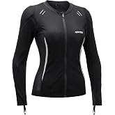 RSYSO Women's Mesh Motorcycle Jacket with CE Certified,Inner Riding Shirt | Armored Motorcycle Shirt with 5-Piece CE-Certified Protectors, Soft, Lightweight, Breathable, Fitted All-Season Biker Jacket
