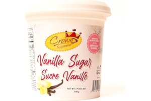 Crown Supreme Vanilla Sugar – Artificially Flavored (12 Oz / 340g) – for Chefs and Home Cooking, Baking, and Dessert Making