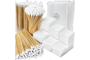 PINGMIC Gun Cleaning Kit Supplies - 2"x2" Lint Free Cleaning Patches and 6" Gun Cotton Swabs, Fits Most 9mm/.30-45 Caliber Pistol & Rifle