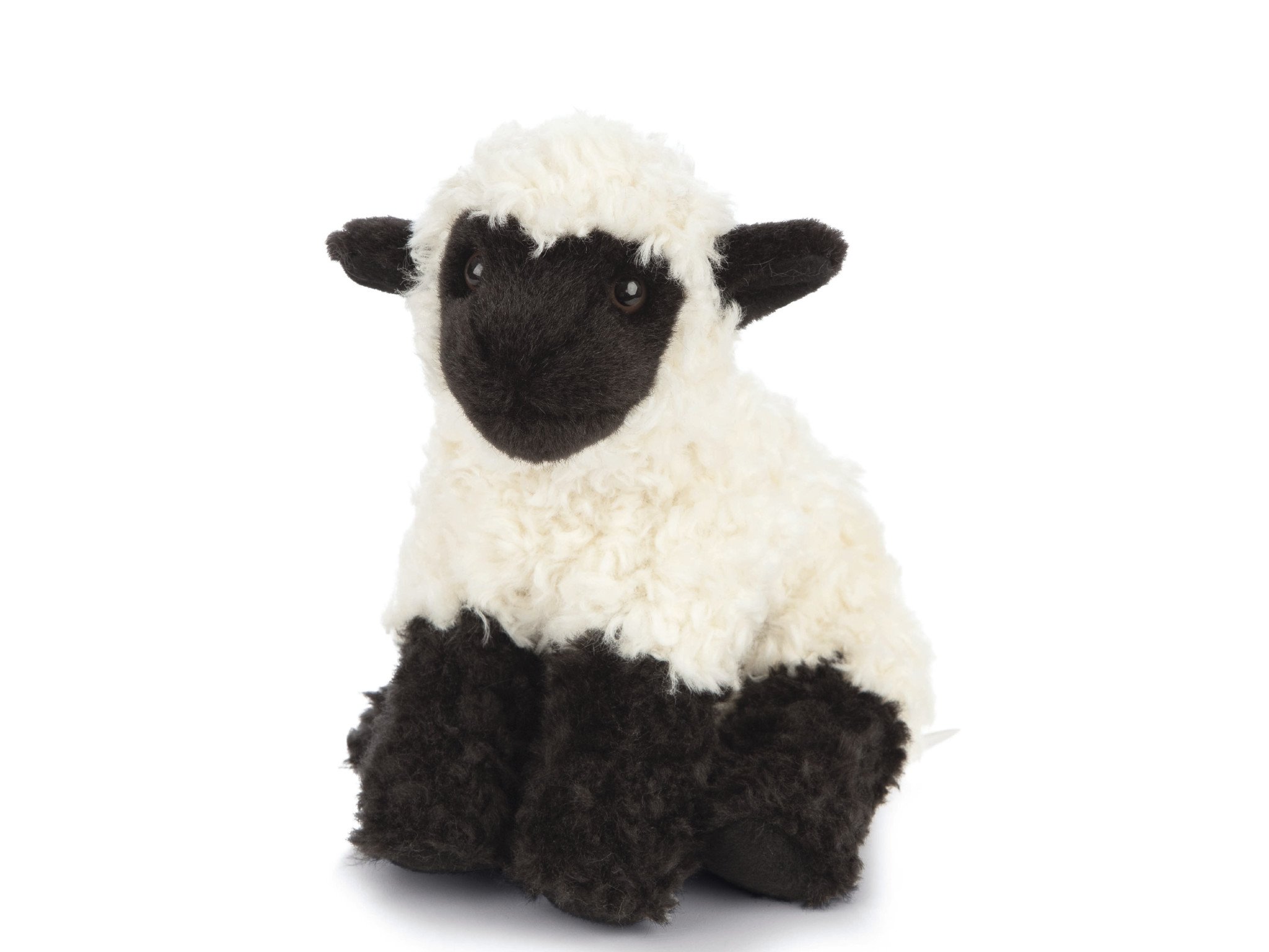 Living Nature Black Faced Lamb, Realistic Soft Cuddly Farm Toy, Naturli Eco-Friendly Plush, 18.5cm