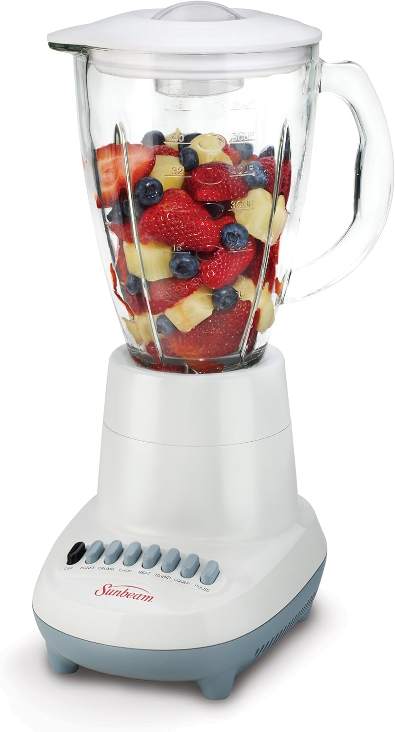 Sunbeam 6Speed Blender with Pulse, White Amazon.ca Home & Kitchen