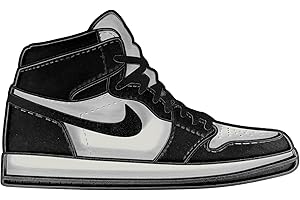 Print'N'Art Hypebeast Sneaker Hanging Wall Decor - 10x6 Inches Sneakerhead AJ Gym Shoes Wooden Wall Art Gifts for Teen Girls Boys Room Decor (Black)