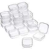 24 Packs Small Clear Plastic Beads Storage