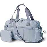 Ceneda Small Gym Bag for Women, Quilted Puffer Tote with Wet Pocket & Coin Purse, Lightweight Mini Sports Travel Duffle with Crossbody Strap, Water-Resistant for Workout, Yoga, Daily Commute