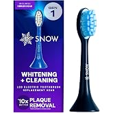 Snow Toothbrush Refill Head for LED Electric Toothbrush, Gen 1, Blue | Easy Replacement Head for Toothbrush, Blue LED Light, Soft Bristles &amp; Sonic Cleaning Technology, Fits Rechargeable Toothbrush