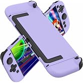 COMCOOL Dockable Case for Nintendo Switch 2 2025 - [Military Grade Drop Protection] Slim Shockproof with Anti-Fingerprint Switch 2 Protective Cover - Purple