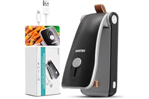 HSLGOVE Mini Bag Sealer, USB Rechargeable Heat Chip Bag Sealer, 2IN1 Portable Bag Sealer Heat Seal with Cutter for Plastic Bags Snacks & Food Storage
