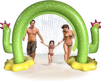 URROY Large Inflatable Cactus Sprinkler 