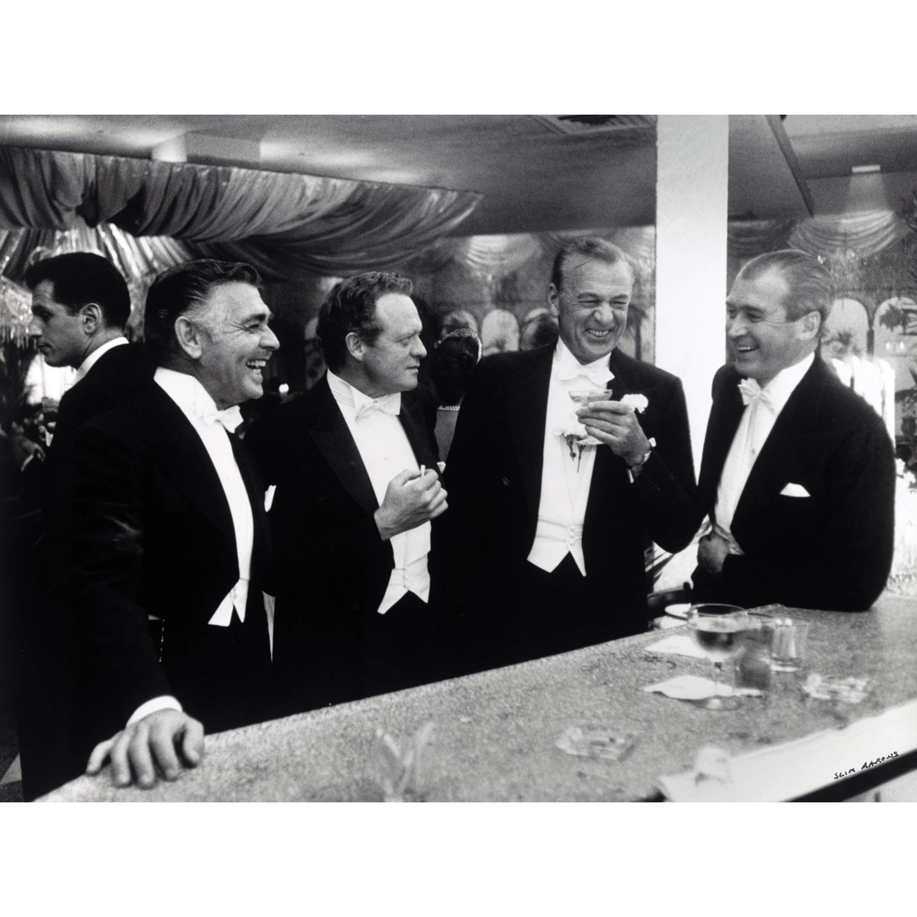 Aarons Hollywood Actors Gable Heflin Cooper Stewart Photo Premium Wall Art Canvas Print 18X24 Inch