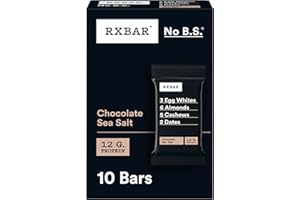 RXBAR Protein Bars, Protein Snack, Snack Bars, Chocolate Sea Salt, 18.3oz Box (10 Count)