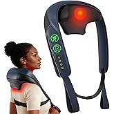 COMFIER Hsa Eligible Shiatsu Neck Massager with Heat, Cordless Neck and Shoulder Massager for Pain Relief Deep Tissue, Graphene Heating, 4D Kneading Massage Pillow