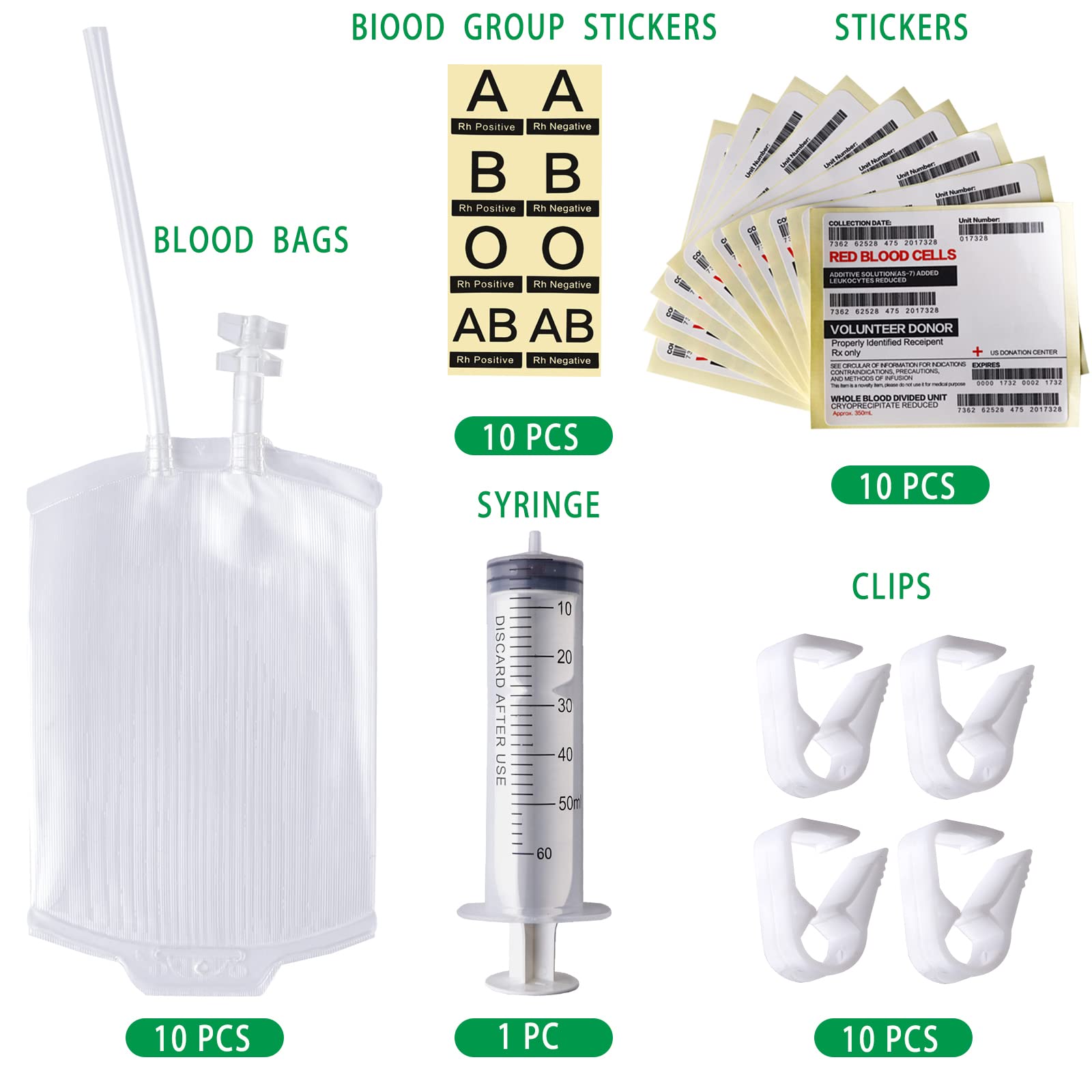 meowtastic Blood Bags for Drinks for Halloween Party Decorations, Reusable Halloween Blood Bag Drink Pouches with Syringe, IV Bags for Drinks, Vampire Nurse Graduation Decoration Supplies, Pack of 10