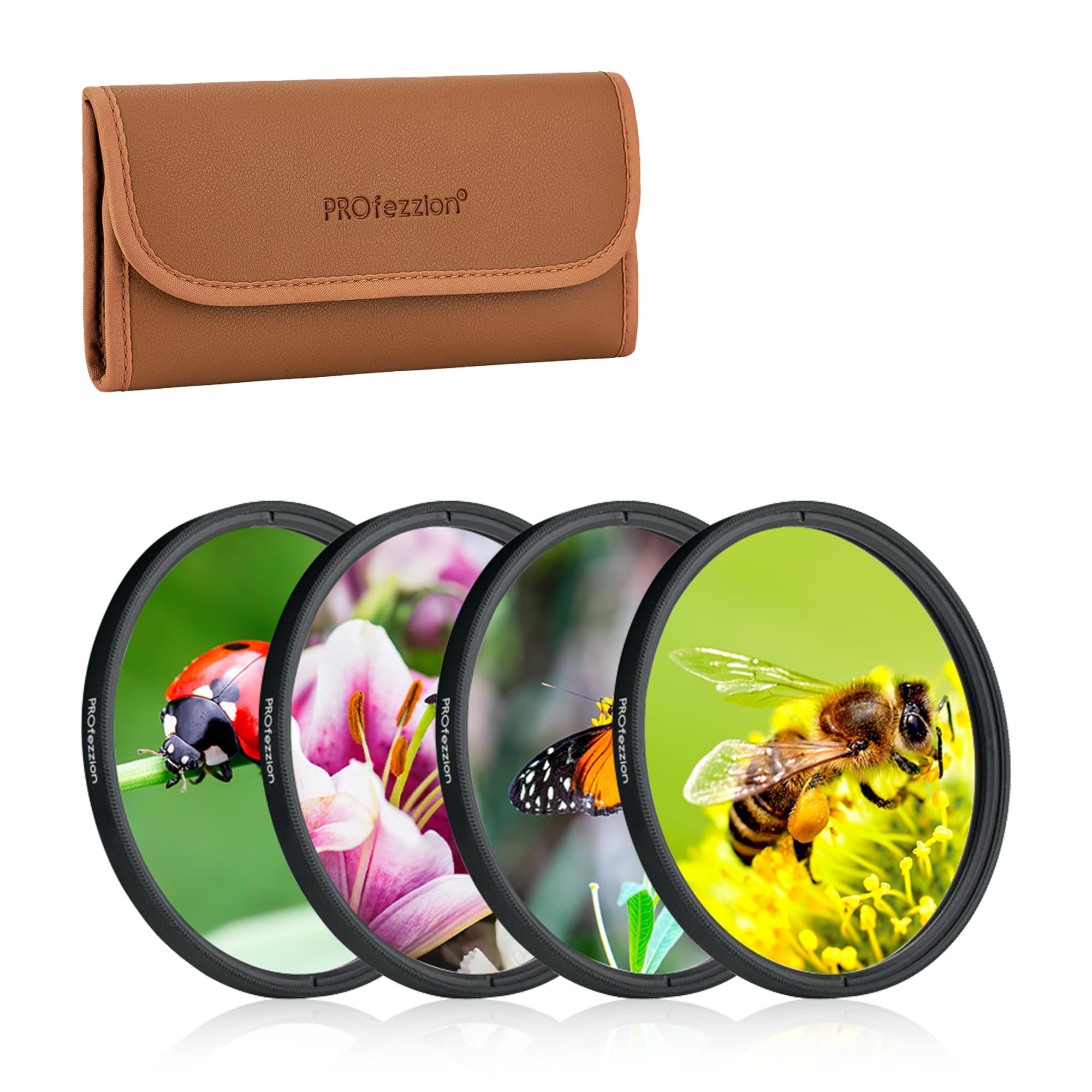 PROfezzion 67mm Macro Lens Close-up Macro Photography Filter Kit for Canon EOS R6 R6II R RP + RF 24-105mm f4-7.1 Kit Lens, Canon 90D 80D 70D 77D + EF-S 18-135mm f3.5-5.6 Kit Lens & More 67mm Lens