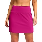 Women's Golf Skirts Skort 4 Side Pockets High Waisted Stretchy Tennis Skirt with Short Athletic Casual