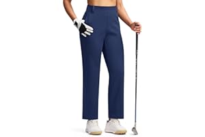 ISEEGZ Fleece Lined Pants Women Winter Golf Pant with Zipper Pockets Pull On Stretch Dressy Travel Work Casual Slacks