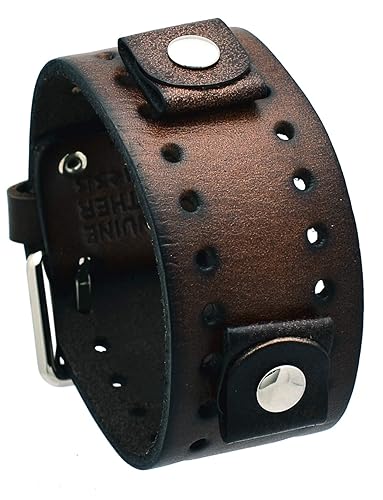 Nemesis BN-BB 20mm Lug Width 39mm Wide Dark Brown Wide Leather