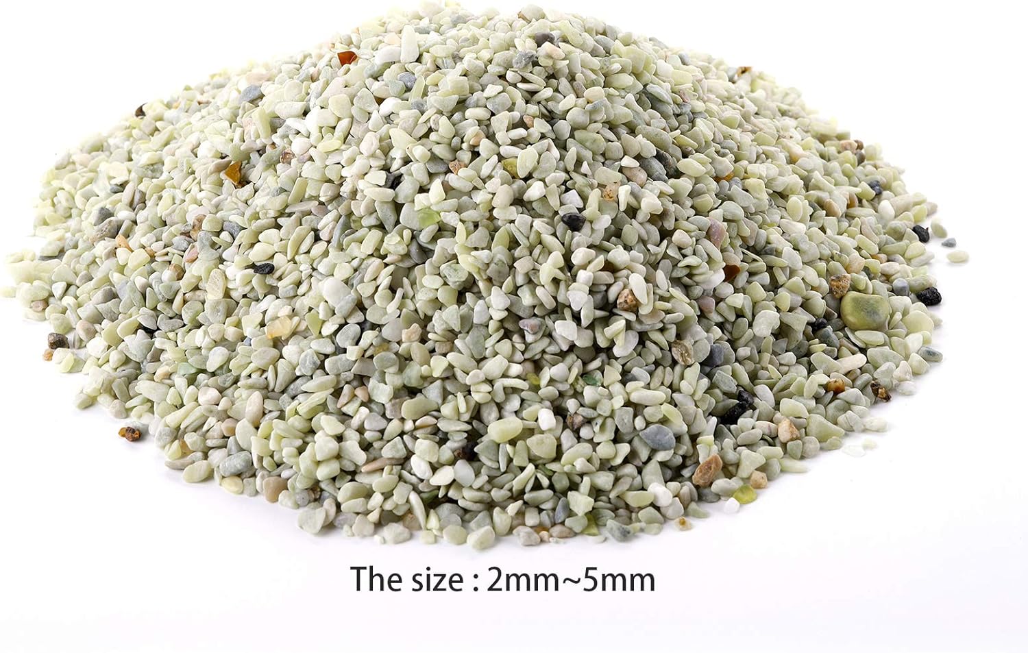 Cedilis 5lb Decorative Polished Jade Pebbles, Natural Mixed Color Gravel, Ornamental River Rocks Stones for Outdoor & Indoor Home Plants Garden Decoration : Garden & Outdoor