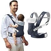 IULONEE Baby Carrier Newborn to Toddler, Ergonomic Baby Carrier Adjustable Toddler Carrier for Newborn Baby Carrier Sling Infant Portable Front & Back Backpack Carry Within 33lbs Navy Blue