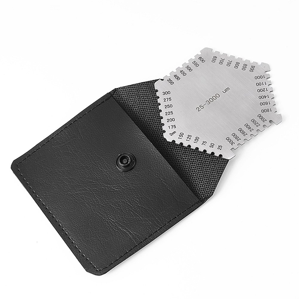 Wet Film Comb Hexagon Wet Film Thickness Gauge, Hexagonal High Precision Stainless Steel Wet Film Comb combs 25-3000um paint Thickness Gauge Gauges for Paint Vanish Thickness Measurement