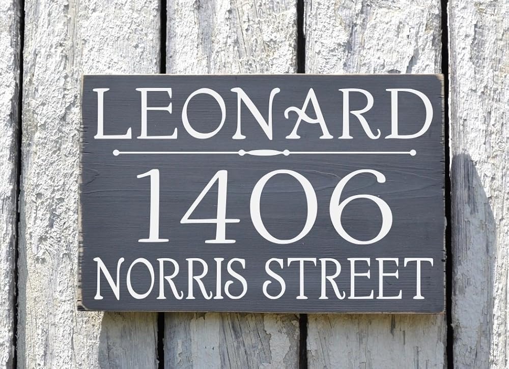 Address Plaque House Numbers Outdoor House Sign Number