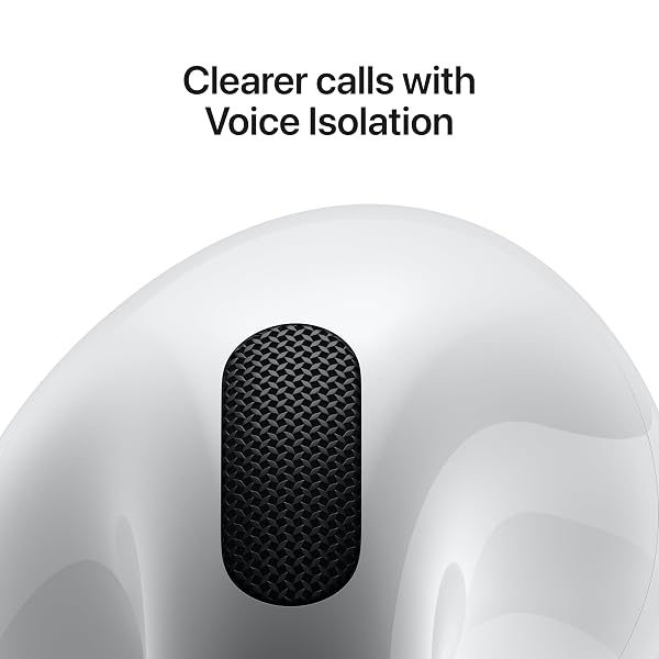 APPLE AIRPODS 4 WIRELESS EARBUDS, BLUETOOTH HEADPHONES, PERSONALIZED SPATIAL AUDIO, SWEAT AND WATER RESISTANT, USB-C CHARGING CASE, H2 CHIP, UP TO 30 HOURS OF BATTERY LIFE, EFFORTLESS SETUP FOR IPHONE