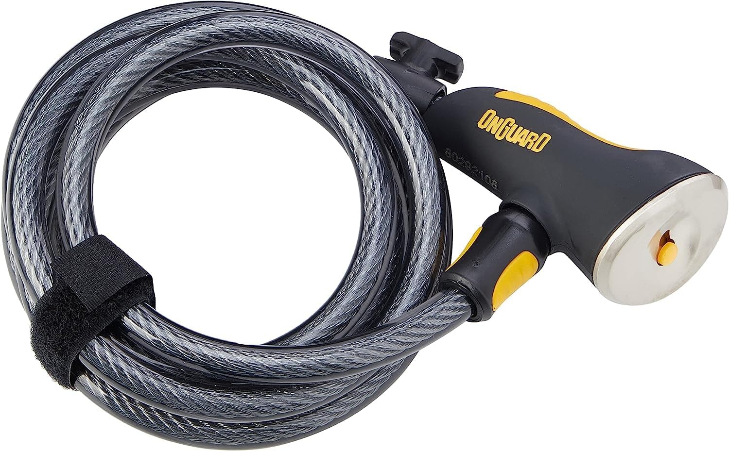 OnGuard Doberman 8028 Coil Cable Lock, 185cmx12mm, Black