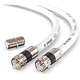 G-PLUG 30FT RG6 Coaxial Cable Connectors Set – High-Speed Internet, Broadband and Digital TV Aerial, Satellite Cable Extensio