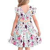Yousie Toddler Little Girl Dress Ruffle Tie Back Backless Summer Sundress Party Dresses