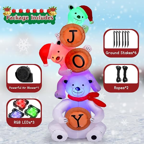 OUTDOOR CHRISTMAS INFLATABLES DECORATION POLAR BEAR, PALLET OF PRODUCT