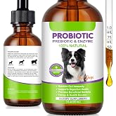 Probiotics for Dogs, 3-in-1 Liquid Probiotics Supplements, Dog Probiotic for Digestive &amp; Gut Health, Fast Acting for Constipation, Diarrhea and Gas with Prebiotic &amp; Digestive Enzymes