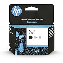 HP 62 Nero, C2P04AE, Cartuccia Originale da 200 Pagine, Compatibile con Stampanti Envy 5540, 5642, 5644, 5742, 7640, OfficeJet Mobile serie 200