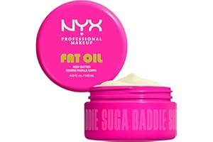 NYX Professional Makeup Fat Oil Body Butter, 24 HR Hydration, Clear Finish, Nourishing Vegan Formula, Non-Greasy Moisturizer 