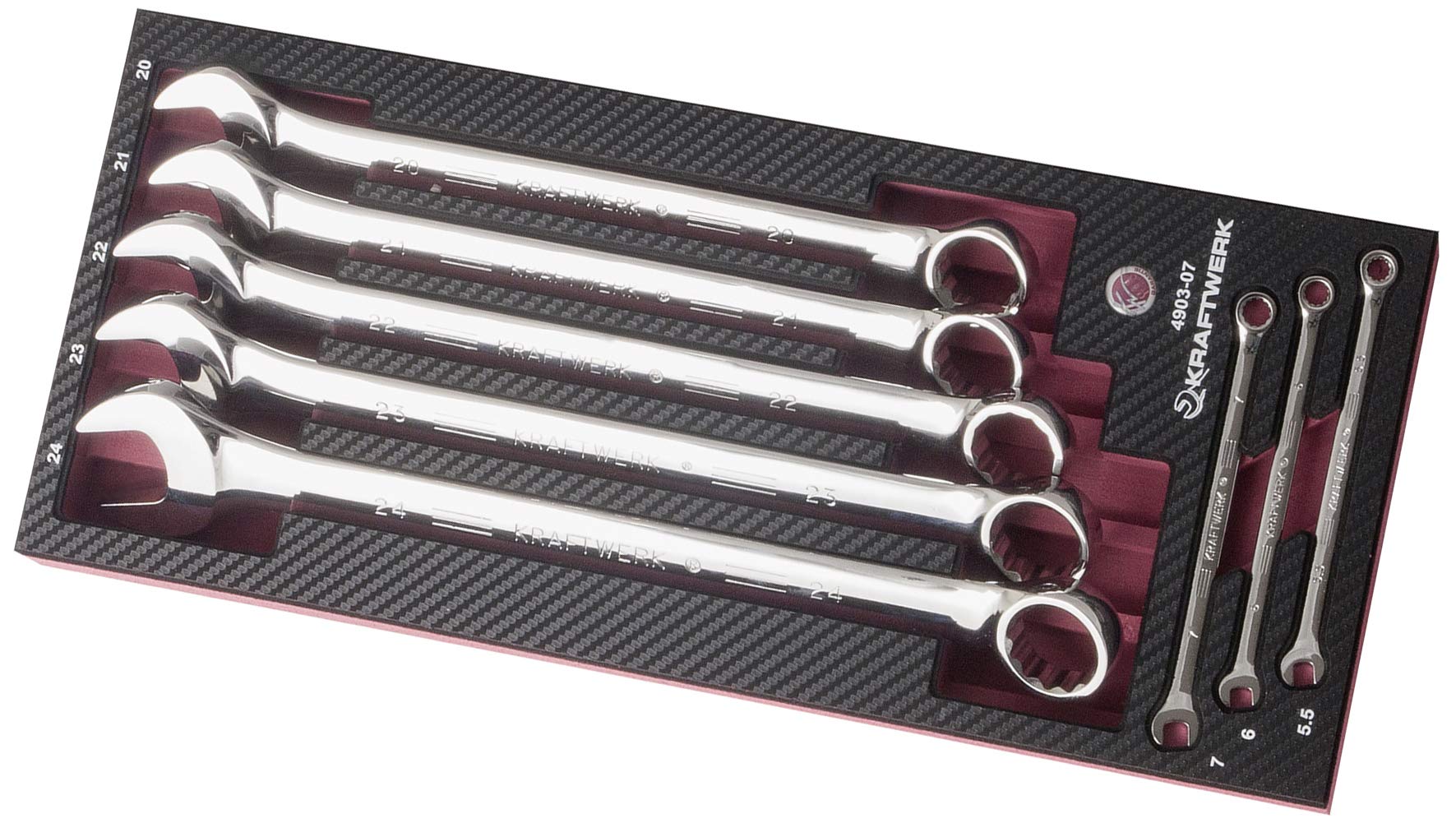 Kraftwerk 4903 07-8 Pieces EVA3 Combination Wrench Set