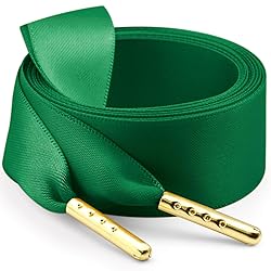 WEGOODZF Ribbon Satin Sneakers Shoelaces: 2 Pair